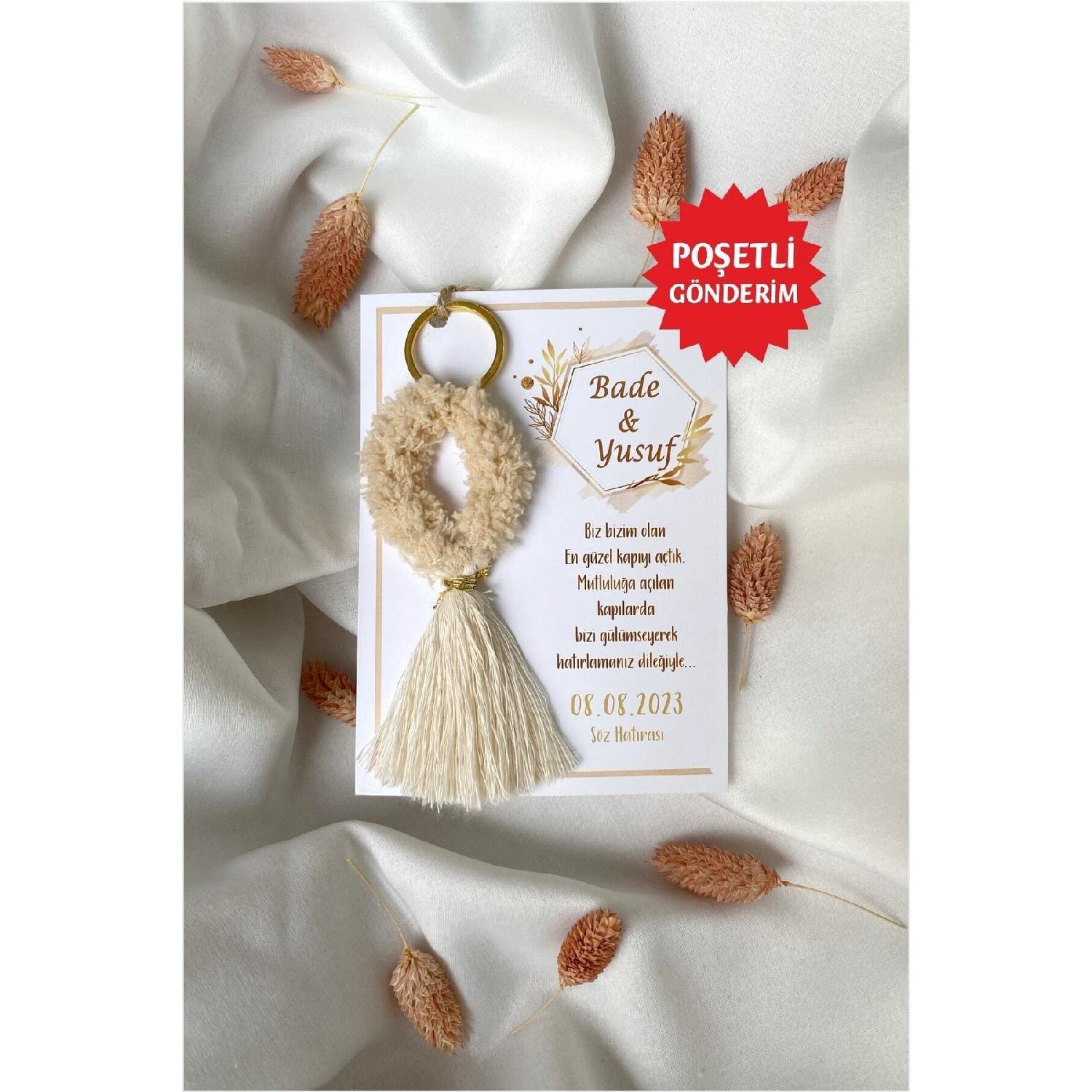 

Модель кольца Pofidik, 8 шт., брелок с макраме с молоком и кофе