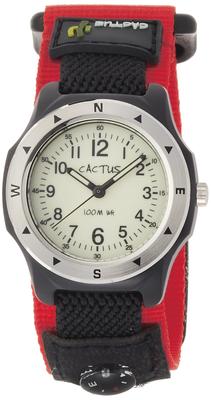 Luminous Dial Water Resistant To 10 Simple Compass Genuine Imported Red [Cactus] CAC-65-M07 Watch, ATM, Included, Product,