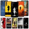 Run Marathon Running Soft Phone Case For Samsung Galaxy S25 Edge S24 Plus S23 FE S22 S21 S20 Ultra 5G S10 Black Protect Cover