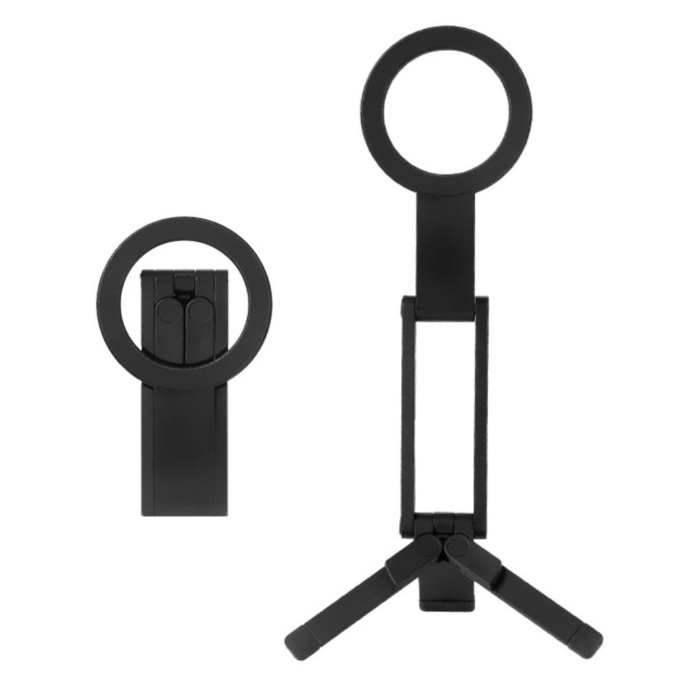Adjustable Magnetic Phone Tripod Foldable Desktop Phone Stand Phone Handle Holder Live Streaming чёрный