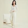 Spring Gentle and Lazy Style Solid Color Wool Sweater Hollowed Out Women's Coat