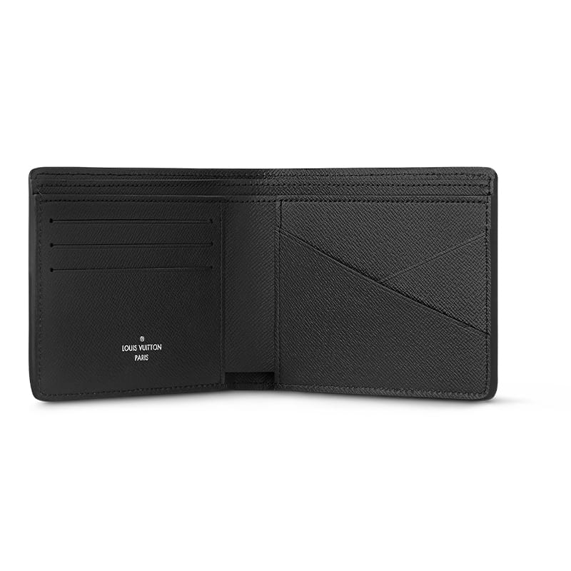 Louis Vuitton Multiple Wallet 3 Card Slot Epi Black M60662