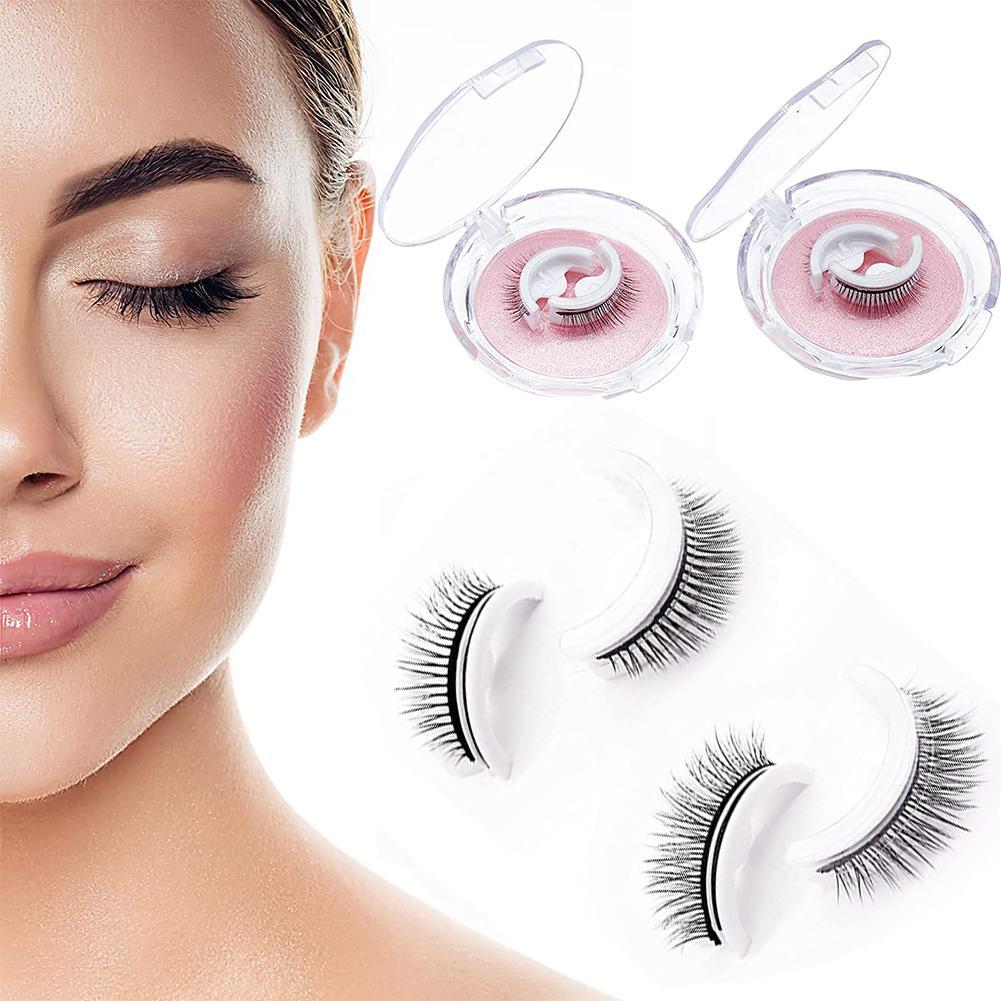 

1Пара Самоклеящиеся Накладные Ресницы Натуральные Многоразовые Крест Тонкие Ресницы Накладной Fak T7Z6