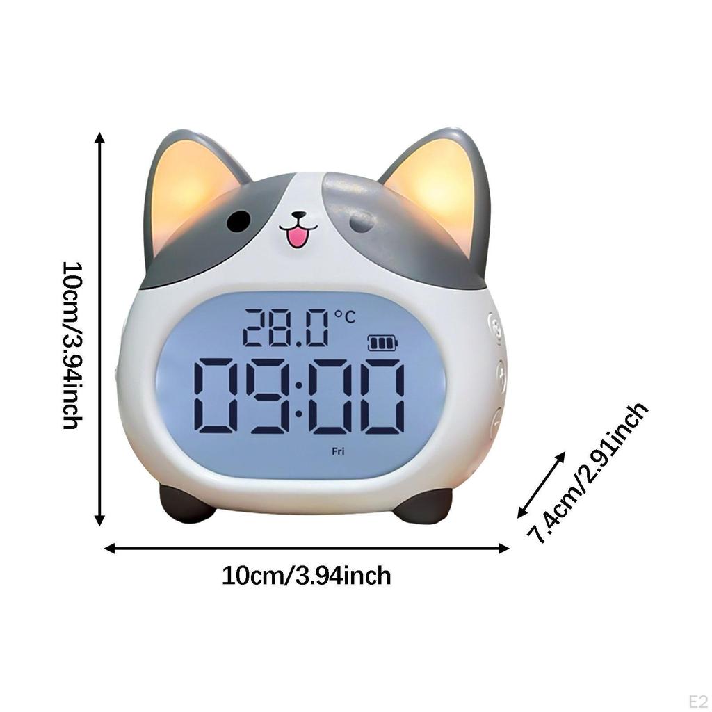 Despertador 6 Toques Porta de Carregamento USB Temporizador Moda Decorativo Mesa Visor Claro para