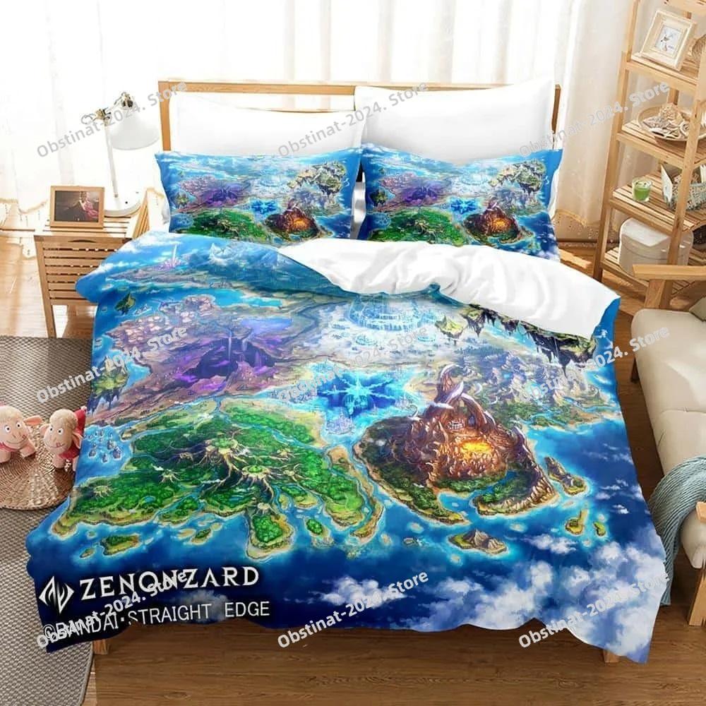 ZENONZARD Bedding Set Printed Duvet Cover Pillowcase Single Double Style Queen King Size Sets Anime Bed Sheet Set