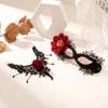 1 Set Dark Gothic Masquerade Mask Red Rose Gothic Choker Necklace  Halloween Party