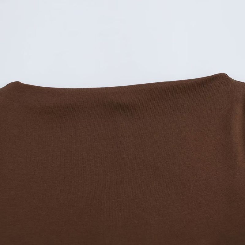 Kaslead New Arrival Women's Clothing Fashion Style Fashion Minimalist Laminated Decoration Short Dress 0085305