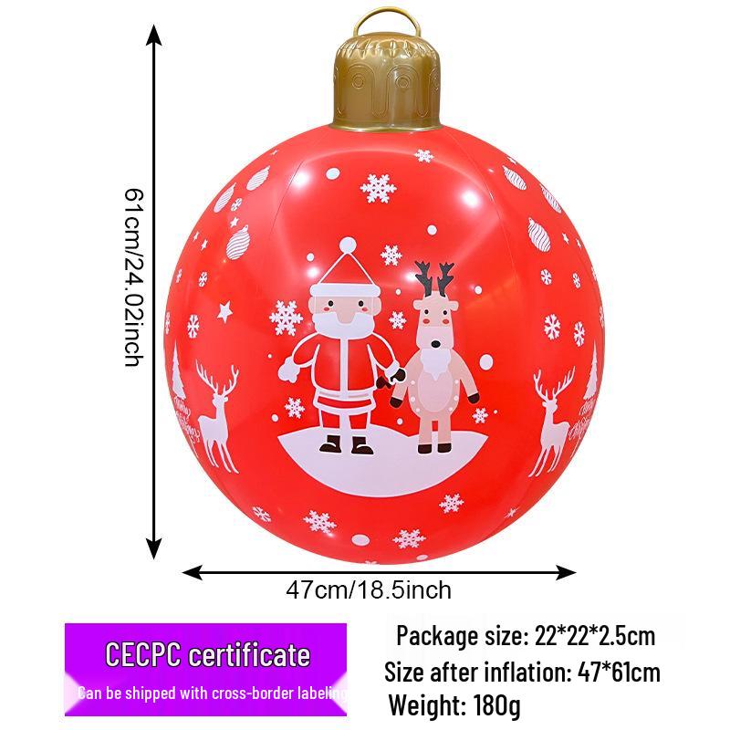 New Inflatable Christmas Ball for Outdoor Courtyard Decor and Party Decorations