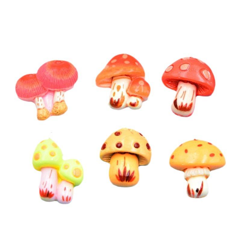 Resin Cartoon Mushroom & Red Umbrella Bag Charm DIY Jewelry Accessory