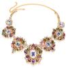 Exaggerated Necklace Jewelry Set Luxury Rhinestone Droplet Necklace Pendant Earrings Accessories