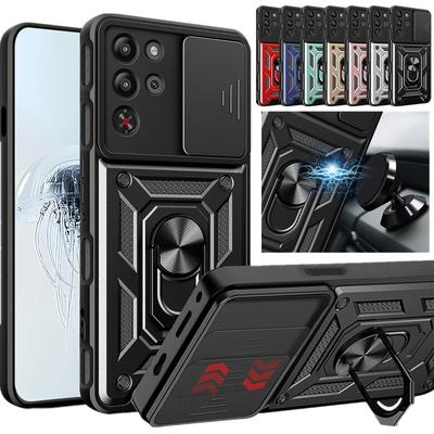 Panzer Handyhülle Für ZTE Red Magic 10S Pro Redmagic 10 Pro 5G Hülle Linsenschutzring Magnetischer Ständer Halter Coque Fundas Capa