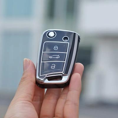 Soft TPU Car Key Cover Case Shell Fob Holder Protector for VW Polo Skoda Octavia A7 Kodiaq Seat Ateca Leon Golf 7 MK7 VII Tiguan