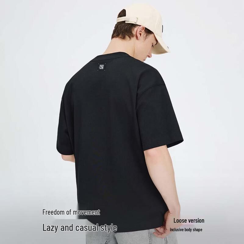 Navigare Men's Embroidered Loose Fit Round Neck Short Sleeve T-Shirt 3325506507