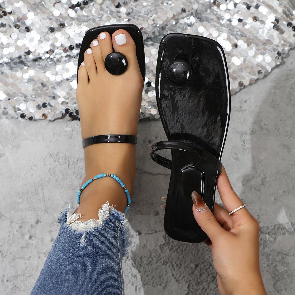 2024 Summer Flat Shoes for Women New Plus Size Retro Women's Flat Slippers Outdoor Causal Women's Flip Flops Female Sandals