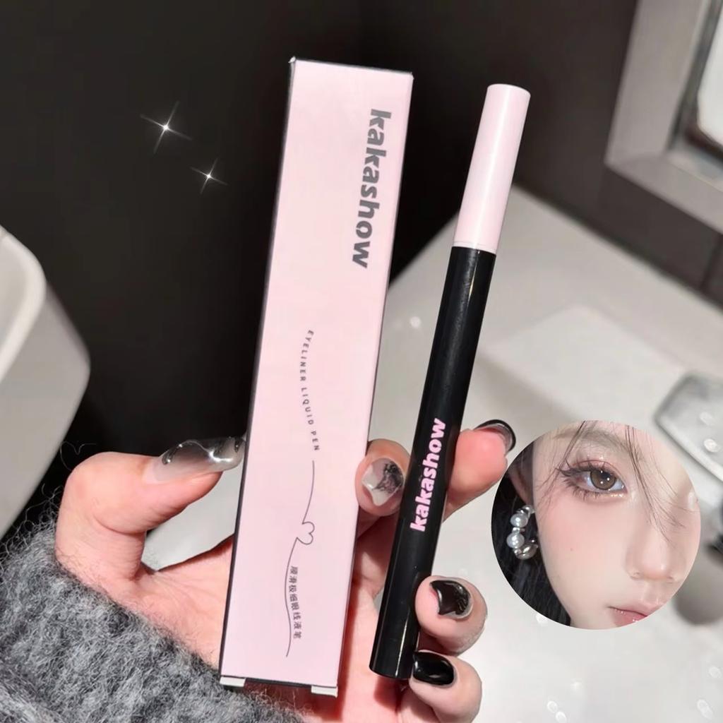 0,05 mm Eyeliner Flüssigstift Matt Geschmeidig Schnelltrocknend Wasserfest Ultradünner Eyeliner Unterwimpernstift Wischfest Koreanisches Make-up