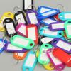 10-100pcs/lot Tough Plastic Key Tags with Split Ring Label Window for DIY Key Chain Kit Numbered Name Baggage Luggage Tags