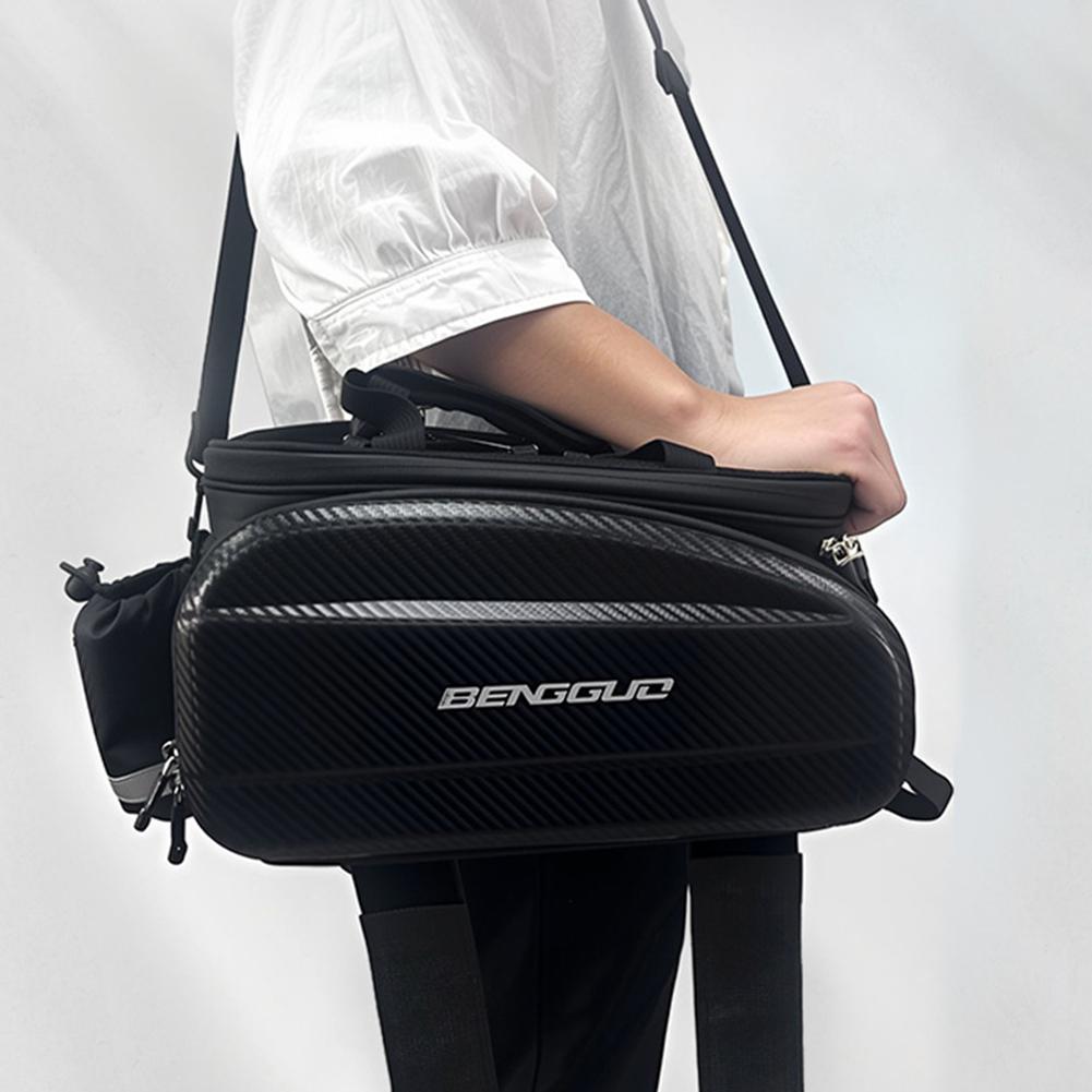 Saddle Seat Bag Carrier with Reflector & Shoulder Strap Bicycle Rear Seat Pouch Bicycle Bag for Bicycle Rear Rack