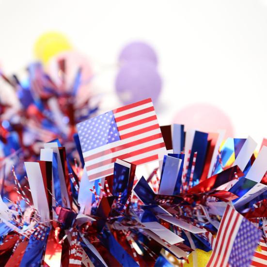 Amerikaanse Vlag Tinsel Sterren Strepen Print Glanzend Onafhankelijkheidsdag Wanddecoratie Feestdecoratie Patriotische Tinsel Amerikaanse Vlaggen Slingers Feestartikelen
