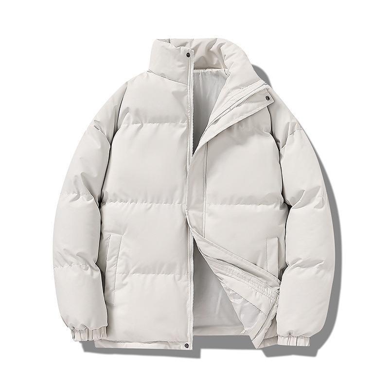 Winter new couple simple stand-up neck cotton-padded clothes men's casual cotton-padded clothes thickened cold-proof warm bread clothes women