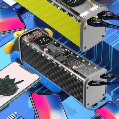 Quick Charge 45WPD Portable Powerbanks Case No Soldering Required Clear Cover for 8x18650 Batteries