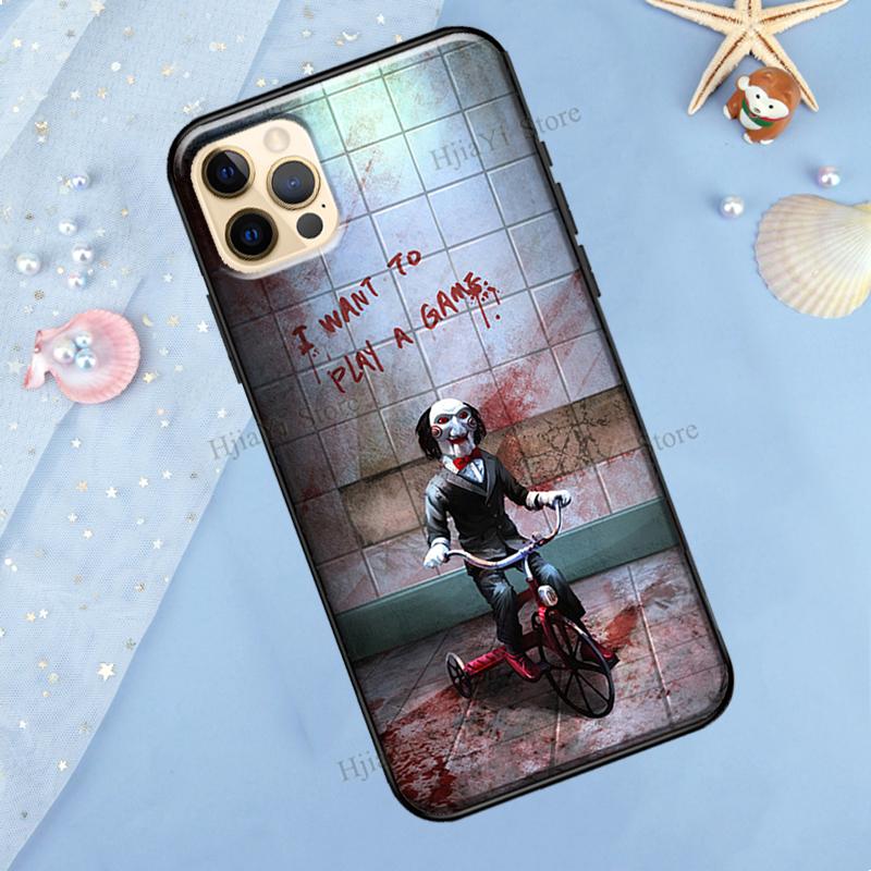 

Saw Jigsaw Puppet Case For iPhone 13 Pro Max 12 Mini X XR XS Max SE 2020 8 7 Plus 11 Pro Max Phone Cover iPhone 5 5S SE