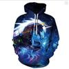 Unisex Hoodies & Sweatshirts 3D Beautiful Starry Sky Pattern Fashionable Adult Long Sleeve Hoodie