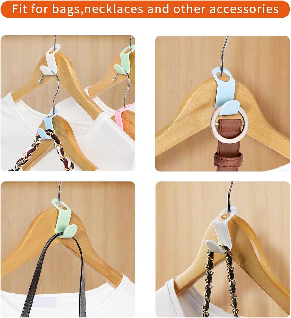 Space Saving Hanger Extender Hooks Clothes Hanger Connector Hooks Closet Organizer and Storage for Plastic Hangers