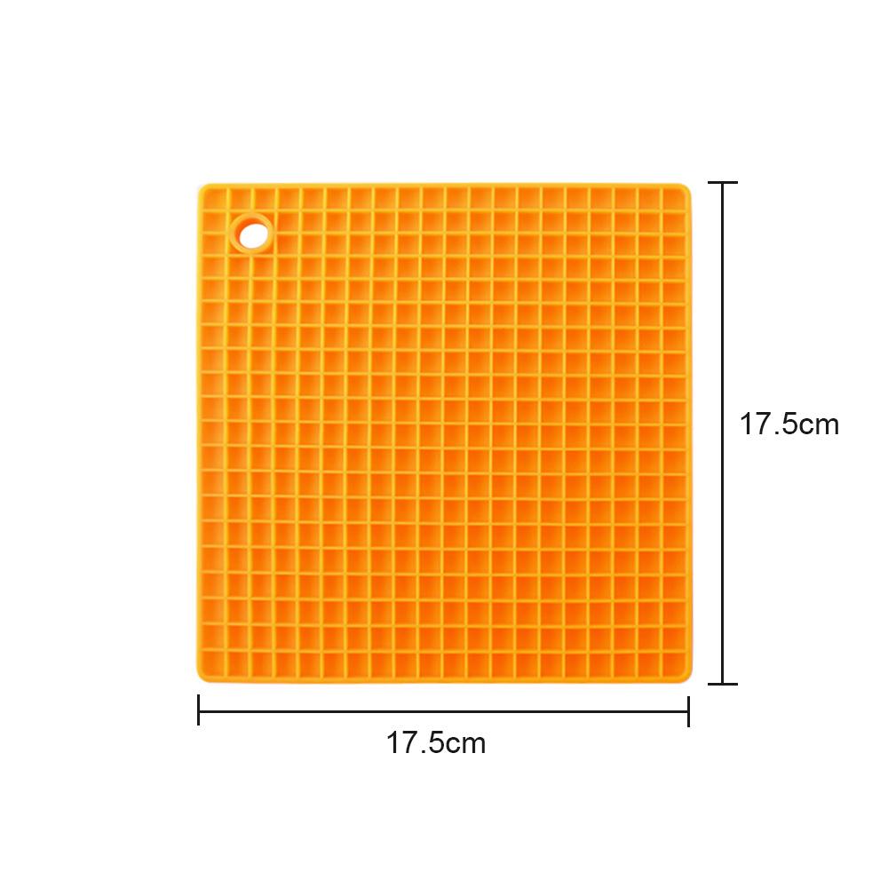 7Colors Square Heat Resistant Silicone Pad Drink Cup Coasters Non-slip Pot Holder Table Placemat Kitchen Accessories Tools