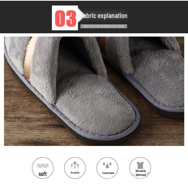 Luxury Washable Coral Fleece Slippers for Guests - Thick Sole, Ideal for Home, Salon, Autumn & Winter