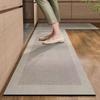 Simple Geometric Style Kitchen Mat, Oil Resistant Non Slip Splash Proof Cushioned Floor Mat for Modern Home Decor