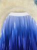 European & American Gradient Rainbow Pleated Midi A-line Skirt for Women - Versatile Slimming Style