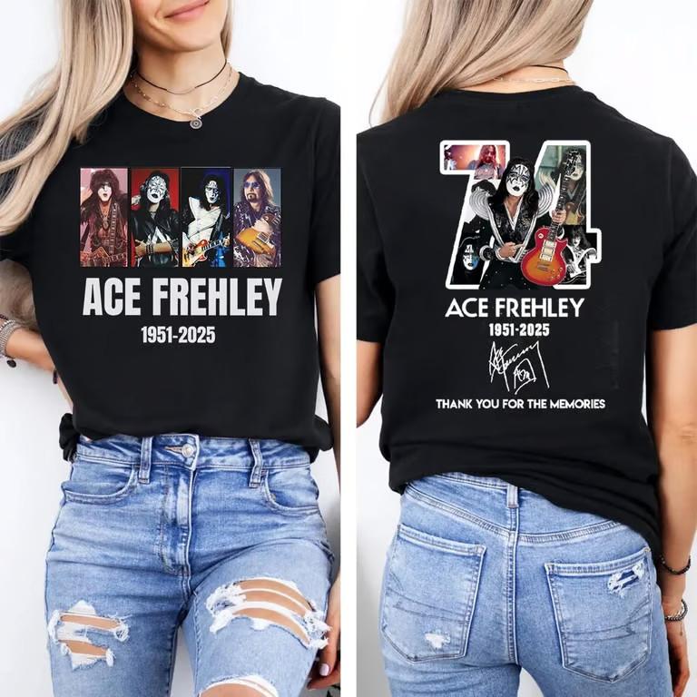 

Ace Frehley Memorial Shirt 1951–2025 - KISS Legend Tribute Rock Band Tee, S-5XL Unisex T-Shirt M