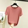 Women's Crew Neck Short Sleeve T-Shirt Regular Fit High Stretch Modal Fabric Solid Color Summer Casual Layering Basic Top