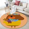 Custom Name,Hey Duggee pattern round rug,Carpet Rug for Living Room Bedroom Playroom ,Non-slip Floor Mat,Holiday Gifts and Birthday Gifts.