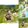 Easter Little Rabbit Holding Eggs Acrylic Car Pendant With Cartoon Style Keychain For Vehicle Interior Decor
