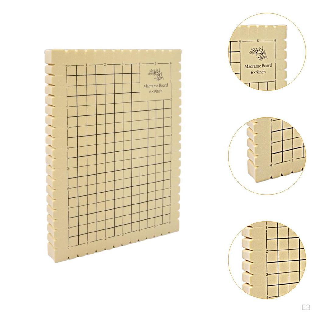 Lightweight Macrame Board with Grid To Secure Knot for Braiding Bracelets Beginners