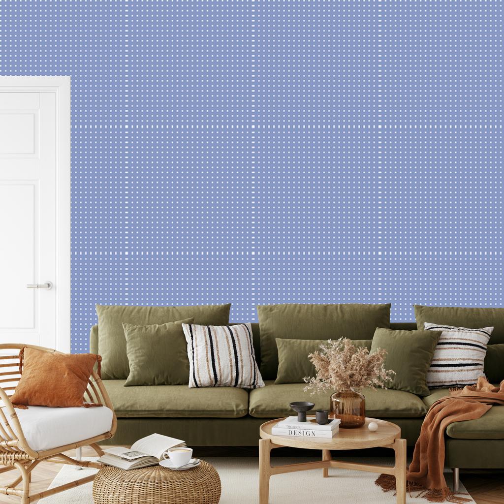 Blue Dots Wallpaper, Blue Center for Living Room and Bedroom 50x1000