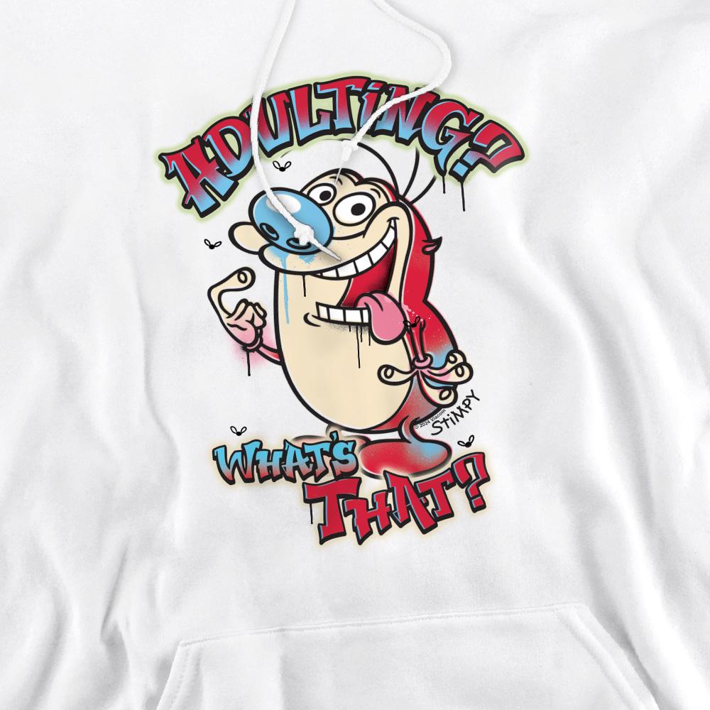 Ren & Stimpy Mens Adulting Whats That? Hoodie