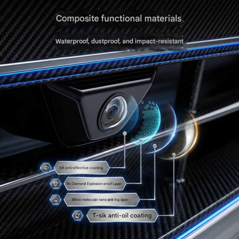 Thin Invisible Car Backup Camera Cover Waterproof Dustproof Anti Scratches ABS Car Camera Lens Protector
