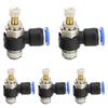5Pcs Water Air Hose 4/6/8/10/12mm Pneumatic Fitting Elbow Connector 1/8 1/4 3/8 1/2 Male Thread SL Pneumatic Fitting Ventilation Valves 4