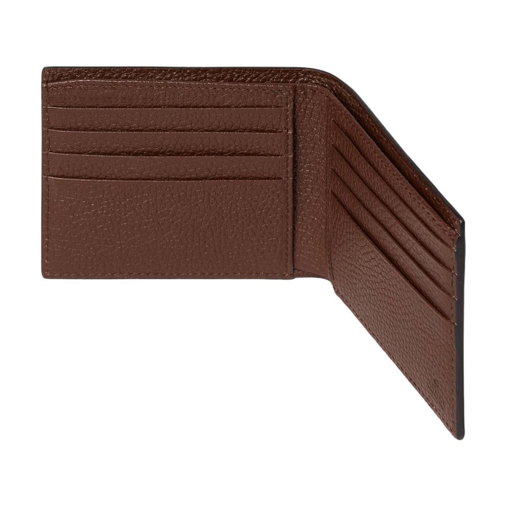 Gucci Double G Logo Flap Canvas Wallet Men wallet Brown 802019-FADUN-8649