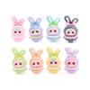 8pcs/Set Baby Three Figure Toy Mini Rabbit Figurine Desktop Decoration Model Ornaments Toys Boys Girls Christmas Gifts