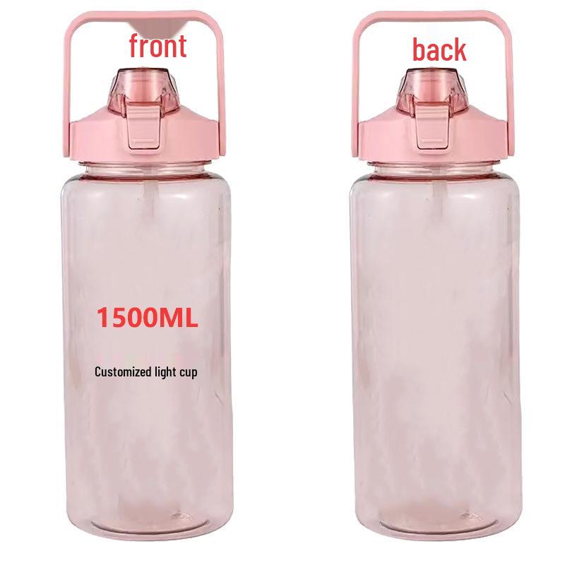 Large Capacity Portable Sports Water Bottle with Straw