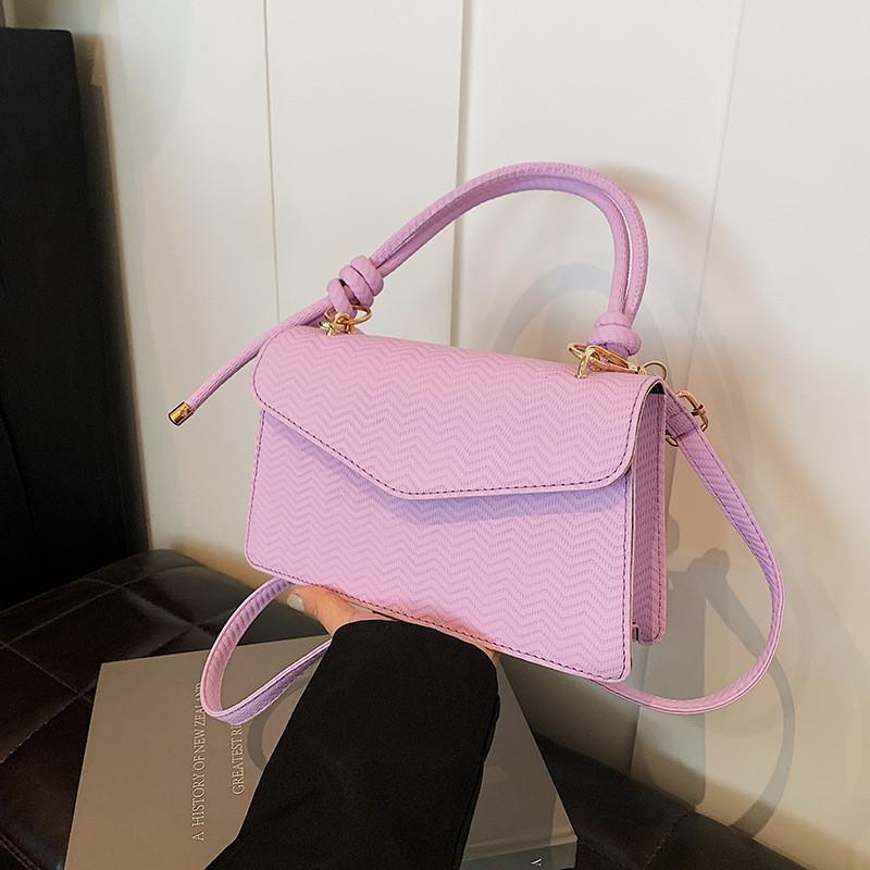 Stylish Retro Chic Small Shoulder Bag For Women In Black Purple White Pink Brown Colors