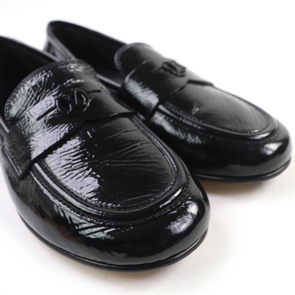 Louis Vuitton Slipper schwarz Lackleder Damen 35.5 Gebraucht