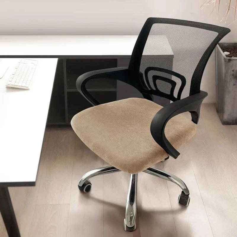 1PC Stretch Velvet Office Chair Cover Computer Swivel Seat Cover Elastic Banquet Home Universal Seat Cover Slipcovers Dust Cover