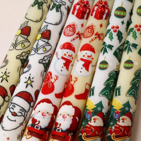 6Pcs LED Taper Candles Battery Operated Flameless Candles with Remote Control Christmas Light-up Candles for Home Winter Festive Decor