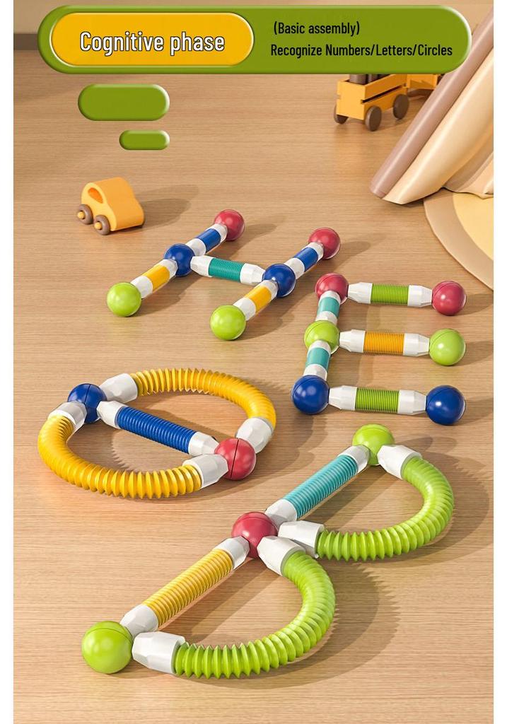 Cross-border Telescopic Twist Magnetic Building Blocks for Kids - Educational, Large Particle Assembly