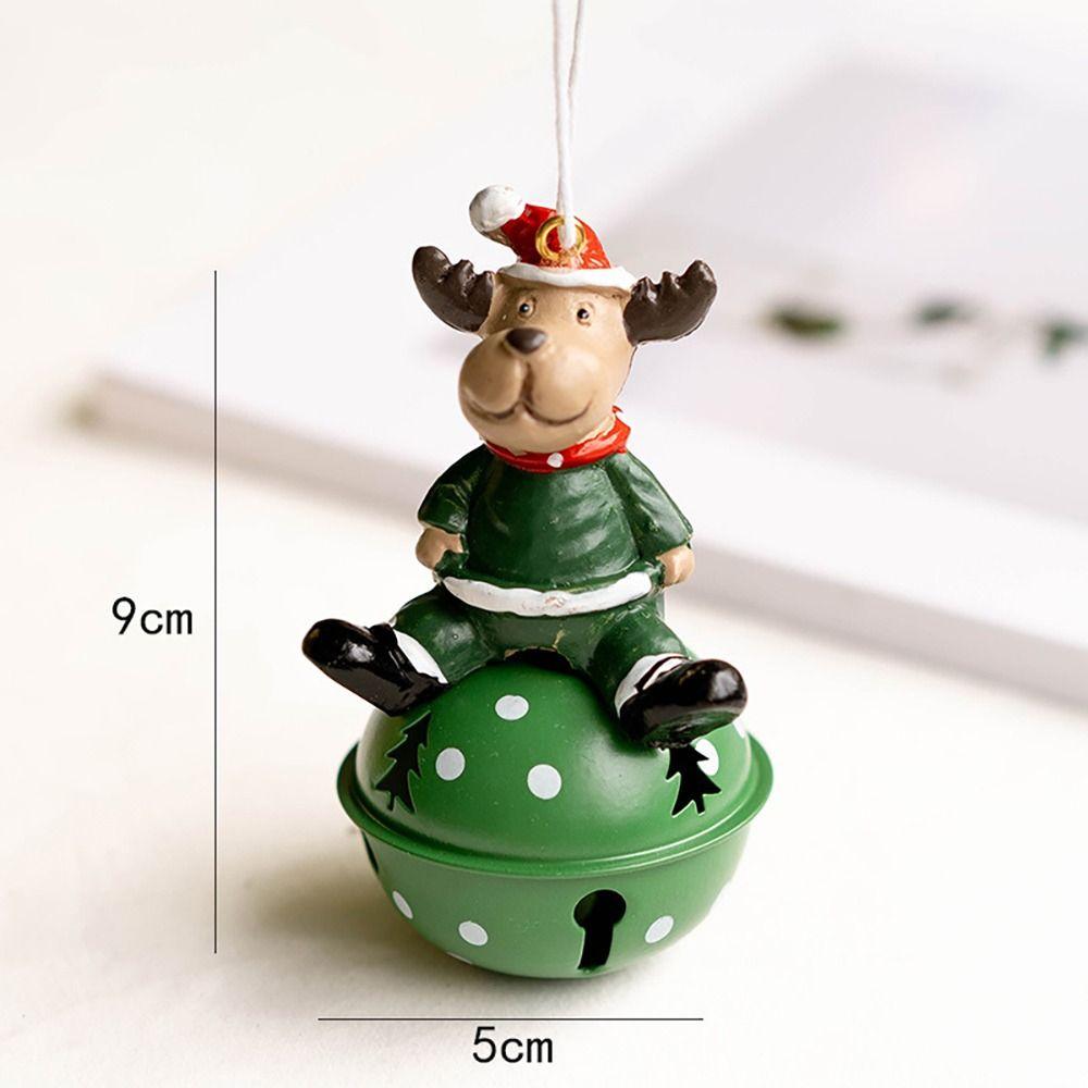1pc Metal Christmas Bell Santa Clause Snowman Reindeer Jingle Bell Xmas Tree Decor Party Supplies Hanging Pendant DIY Accessory