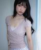 ROSEFRANTZ Corsage Shirring T-Shirt [Pink]